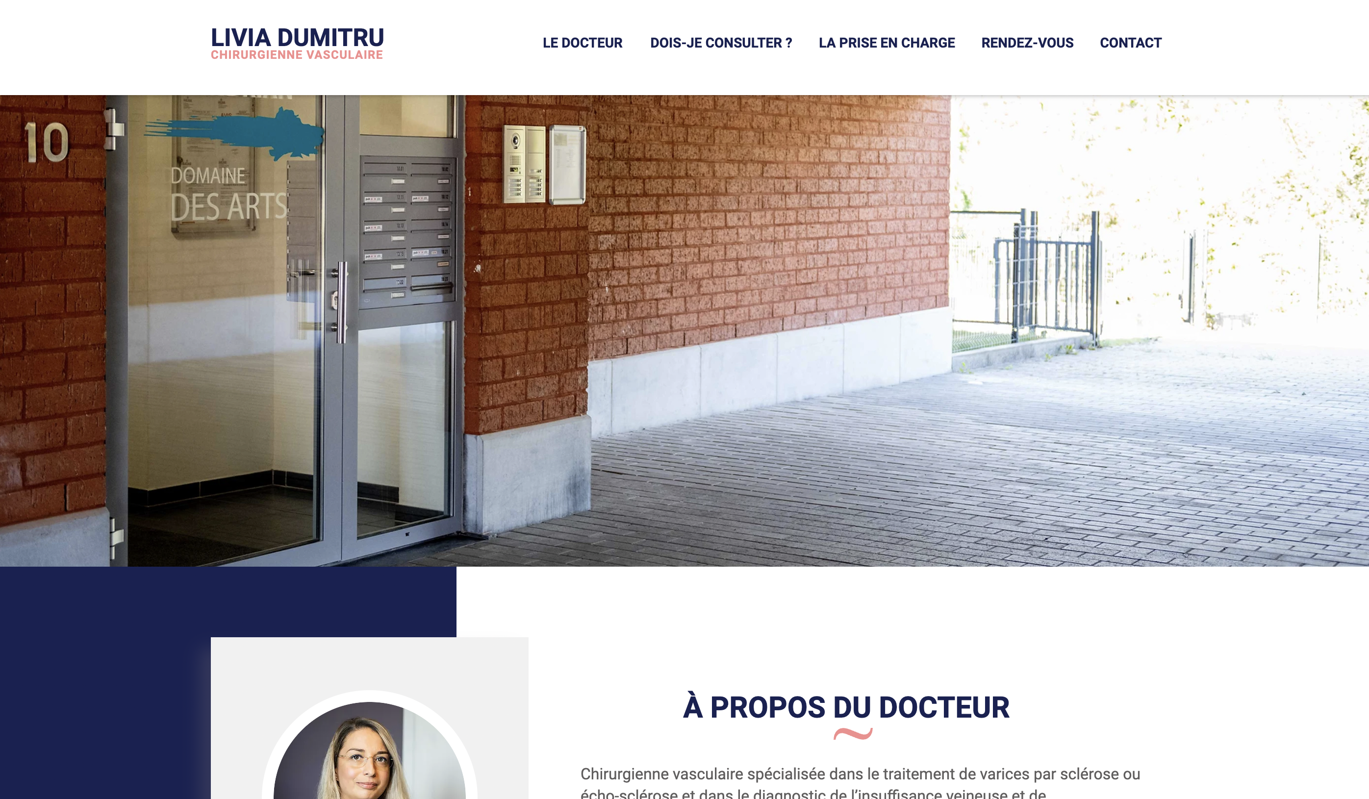 Image d'un site web créé par Doctoranytime