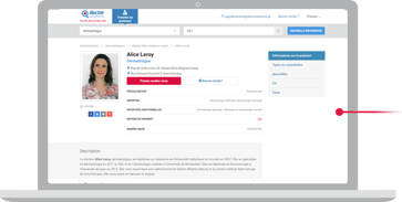 site web personnalisé d'un praticien